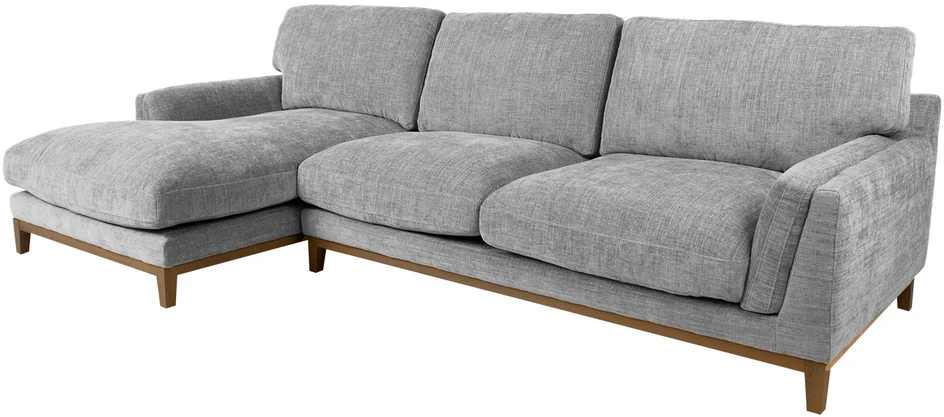 Kampinė sofa BASIL kairiojo kampo, pilka