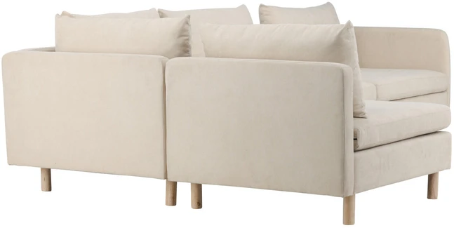 Kampinis sofa, Zero, 295x195 cm, kreminis