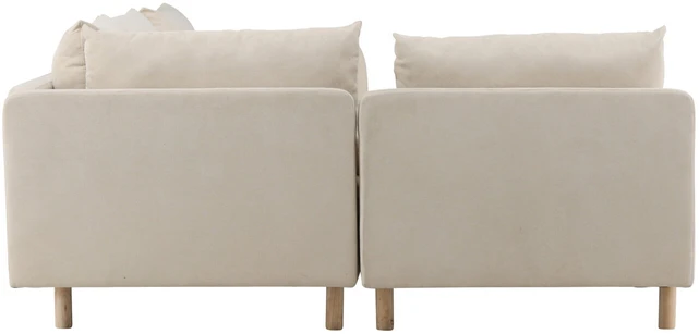 Kampinis sofa, Zero, 295x195 cm, kreminis