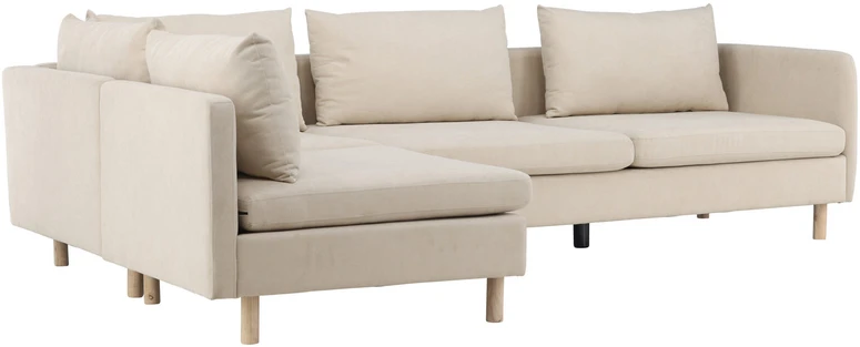 Kampinis sofa, Zero, 295x195 cm, kreminis