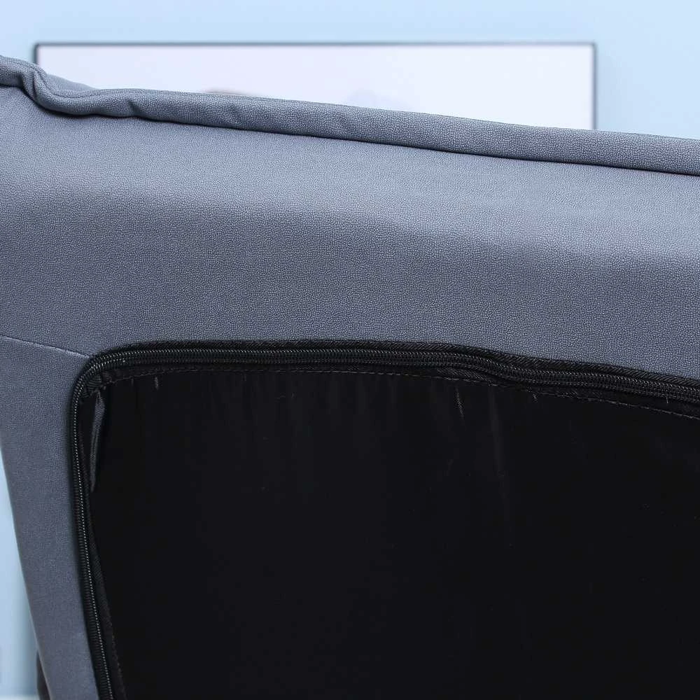 HOMCOM grindų sofa, grindų kėdė su reguliuojamu atlošu, besisukanti meditacijos kėdė, poilsio kėdė, mikropluošto audinys, pilka, 62x62x95 cm
