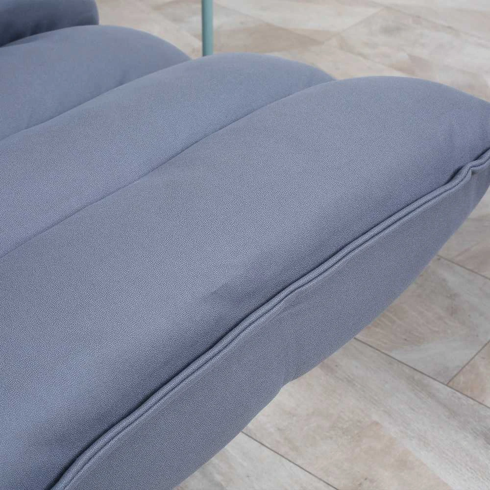 HOMCOM grindų sofa, grindų kėdė su reguliuojamu atlošu, besisukanti meditacijos kėdė, poilsio kėdė, mikropluošto audinys, pilka, 62x62x95 cm
