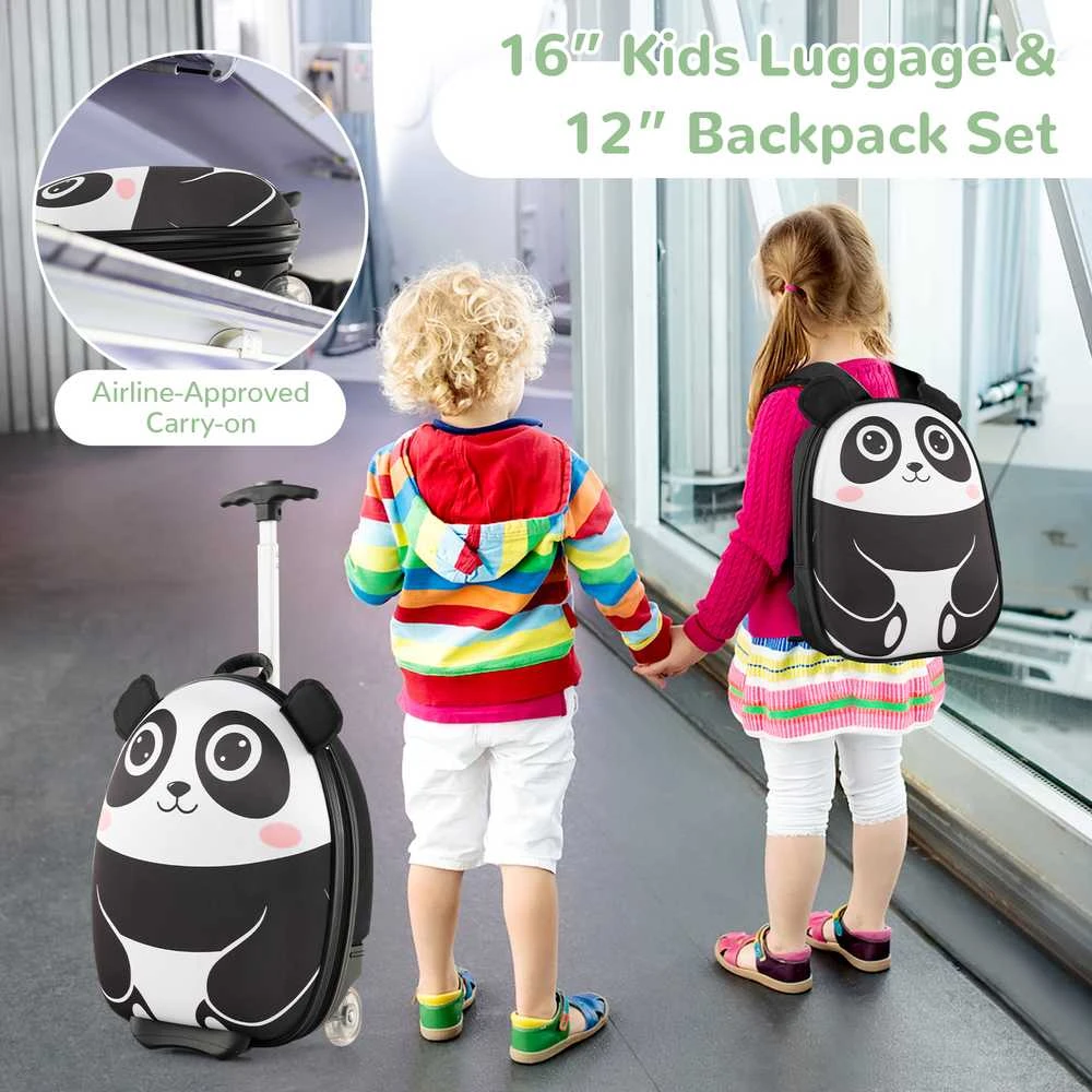 Kelioninis Promotions Ritinėjamų lagaminų ir kuprinių rinkinys, 30.5x21.6x40.6 cm, rožinė geltona balta juoda