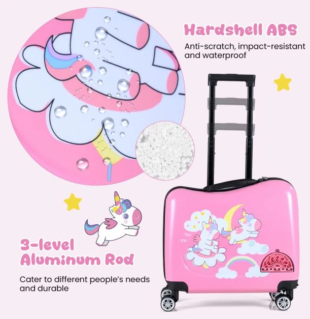 Kelioninis Promotions Vaikiškų lagaminų rinkinys 2 vnt. 47 cm lagaminas ir 28 cm kuprinė rožinė