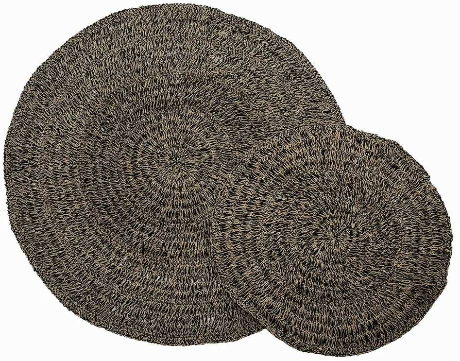 Bazaar Kilimas, jūros žolė, 2x2 m, juodas