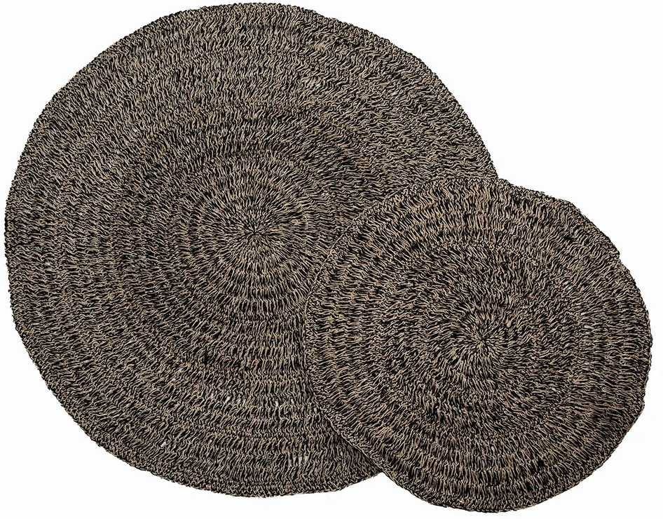 Bazaar Kilimas, jūros žolė, 2x2 m, juodas