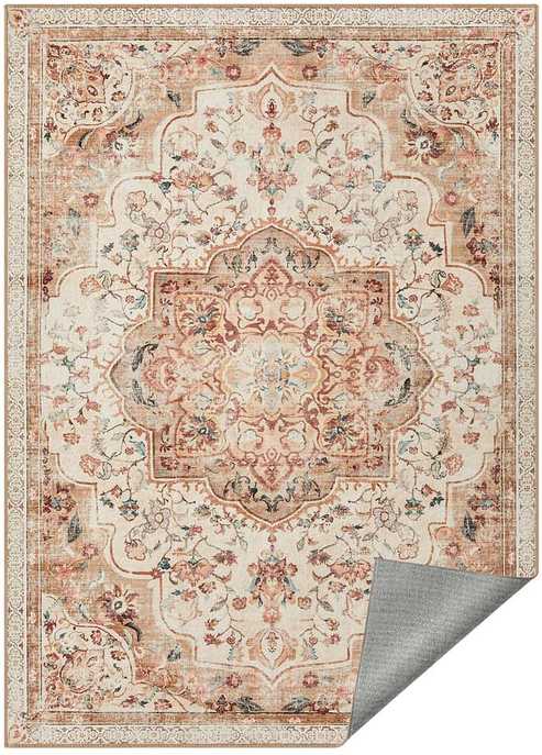 SONGMICS HOME Vintage kilimas 160 x 230 cm, pūkuotas, kapučino spalvos