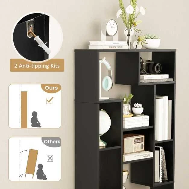 KNYGA Promotions Knygų lentyna, 70x20x120 cm, Juoda