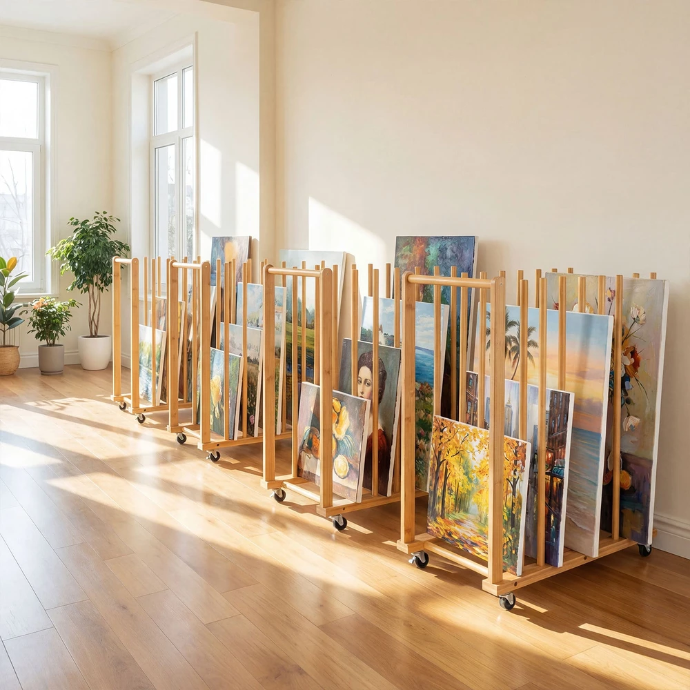 KNYGA Promotions Lentynų stovas daiktams 75x40x81 cm natūralus