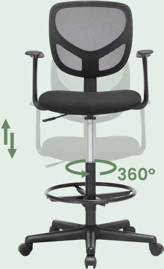 Songmics Ergonomiška biuro kėdė su porankiais