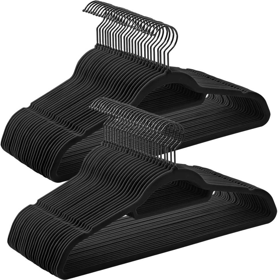 Songmics 50 kabyklų komplektas 43,5 cm ilgio juodos spalvos