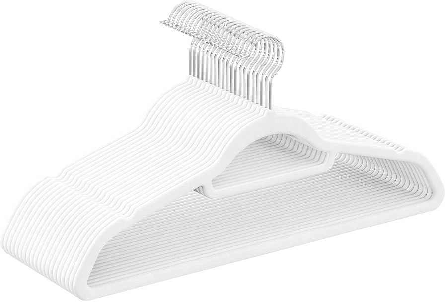 Songmics Drabužių pakabos, 42.7x22x0.6 cm, balta