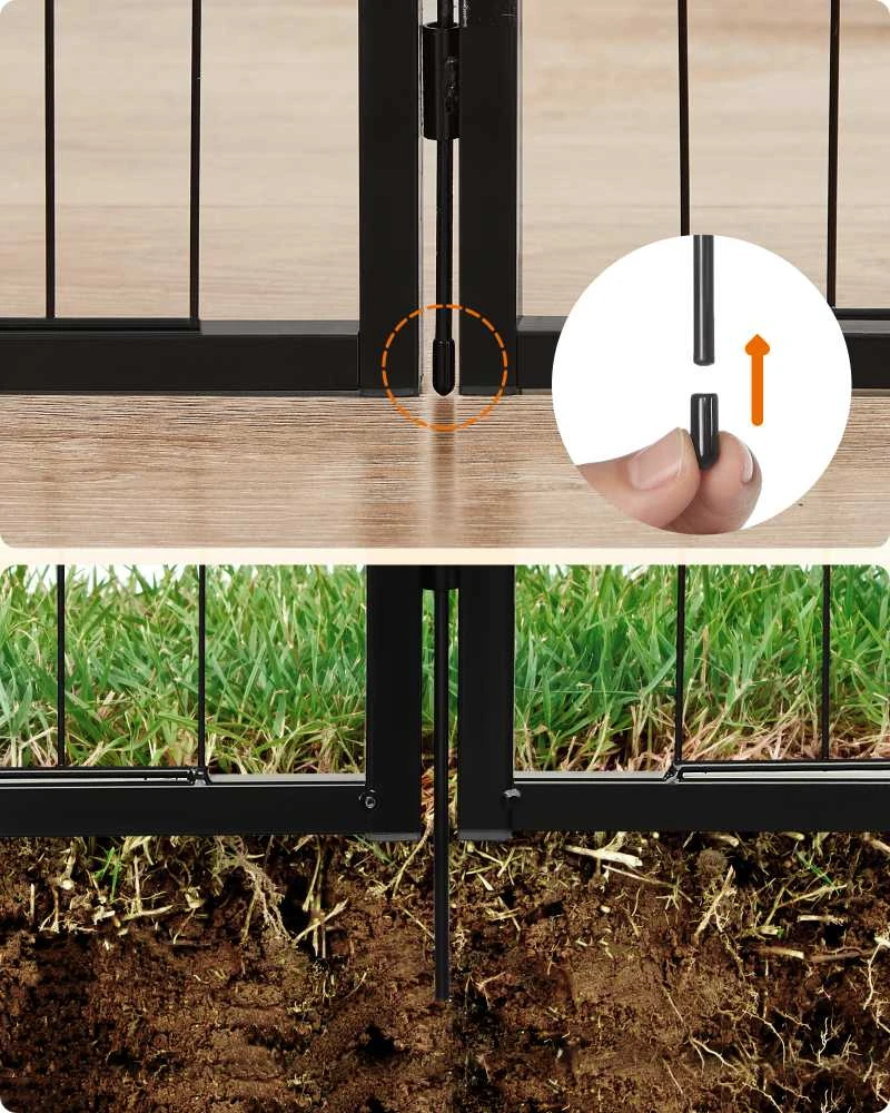 Songmics Feandrea 100 cm aukščio juodos spalvos aptvaras
