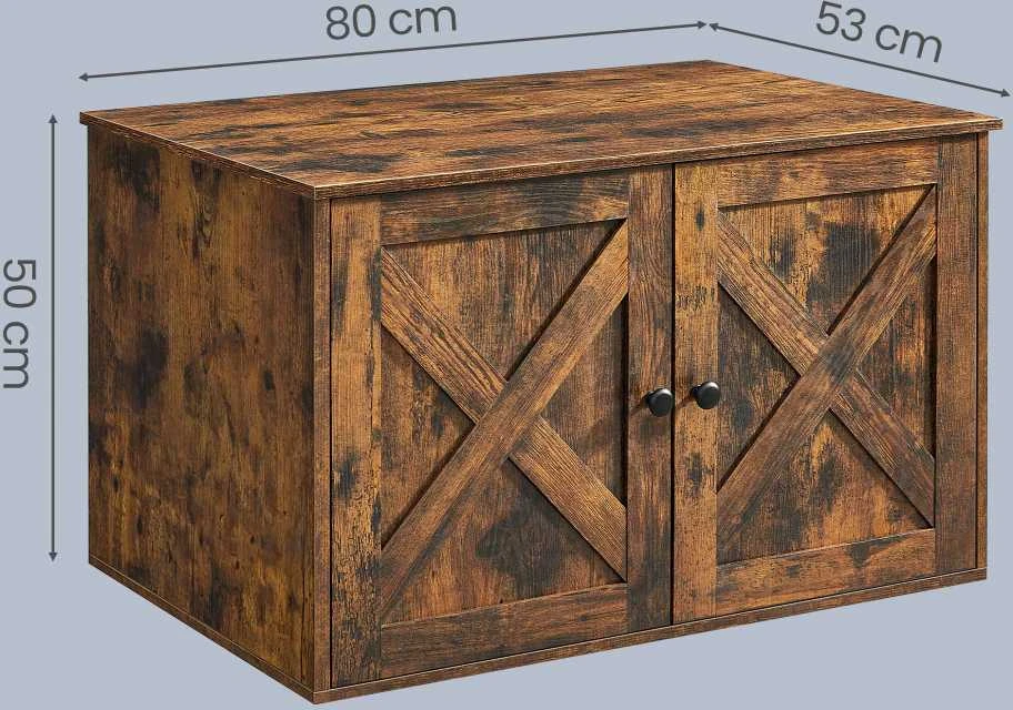 Songmics Feandrea Šiukšlių dėklo spintelė vintage ruda