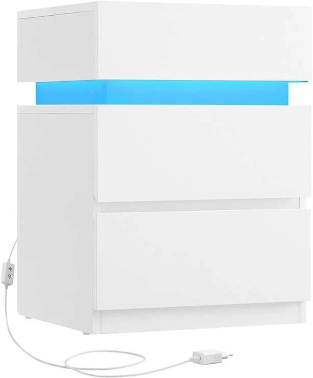 Songmics Vasagle Naktinė spintelė su LED apšvietimu