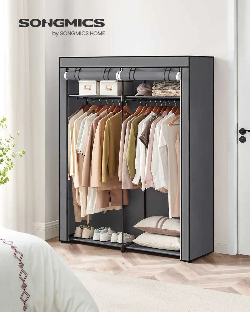 Songmics Spinta, 140x43x174 cm, Pilka