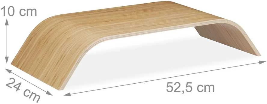 Laikiklis Relaxdays Stovas ekspozicijai, 10x52,5x24 cm, rudas (Ekspozicinė prekė)