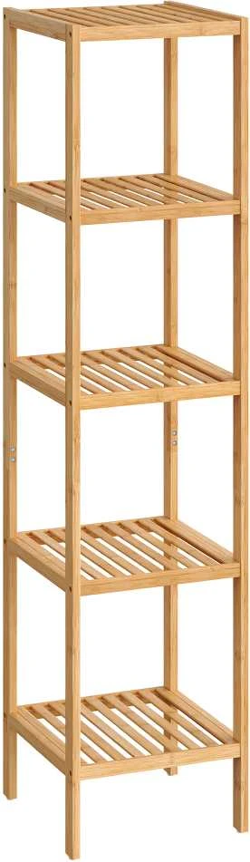 Songmics Bambukas 5 lentynos 33 x 33 x 146 cm siauras