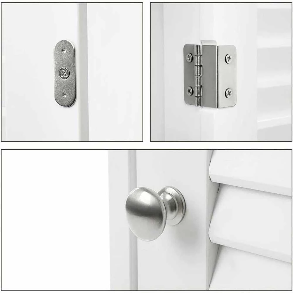 Songmics Vasagle Schmaler Badschrank mit Lamellentür