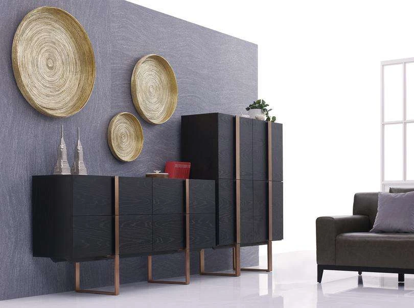 Komoda, 180 x 90 x 43 cm, Hudson, juoda