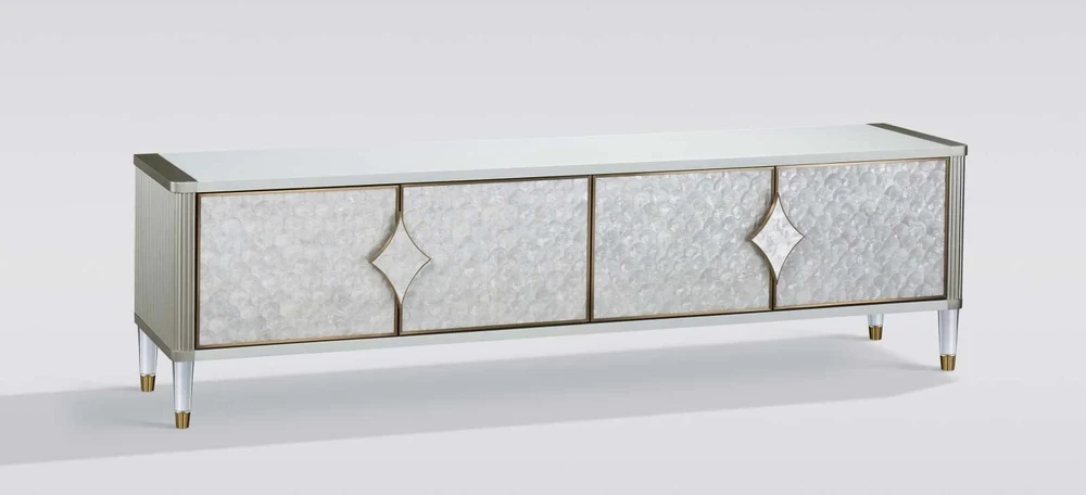 Komoda, 200 x 55 x 40 cm, Stilig, balta