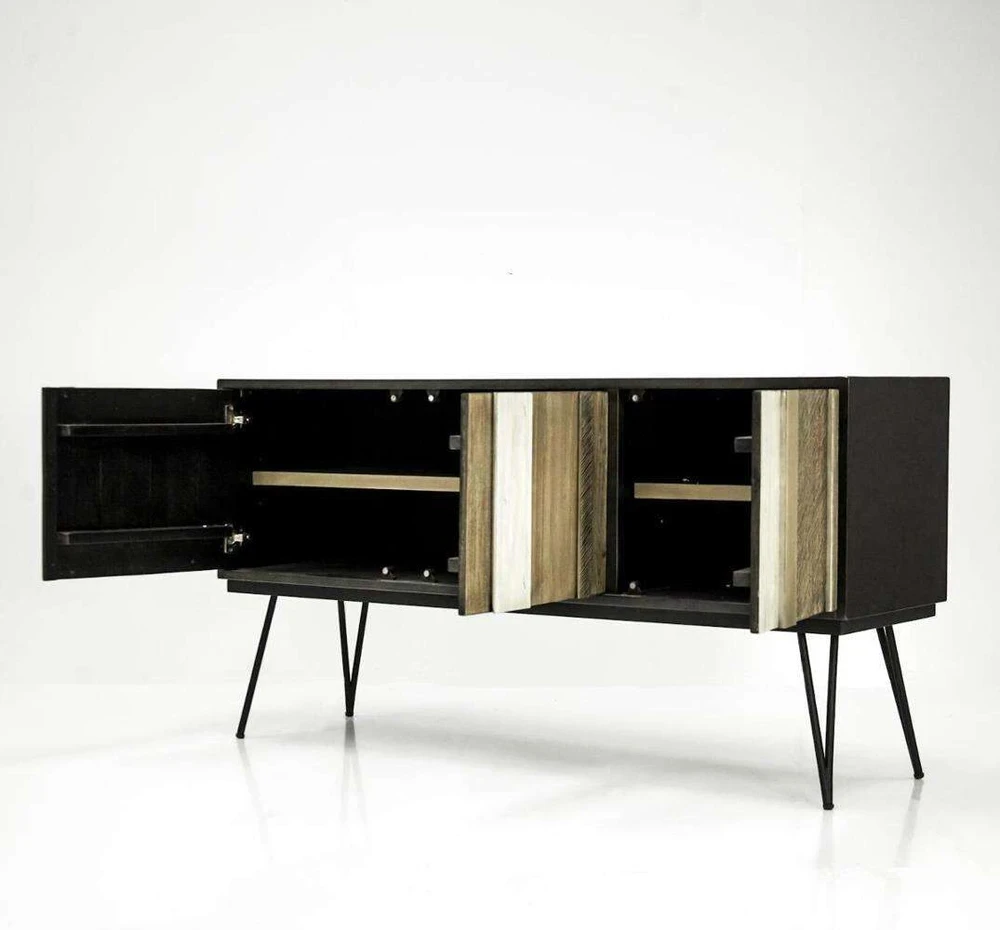 Komoda Adesso, 155 x 80 x 45 cm, juoda