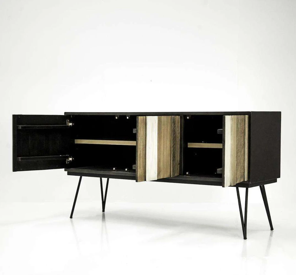 Komoda Adesso, 155 x 80 x 45 cm, juoda