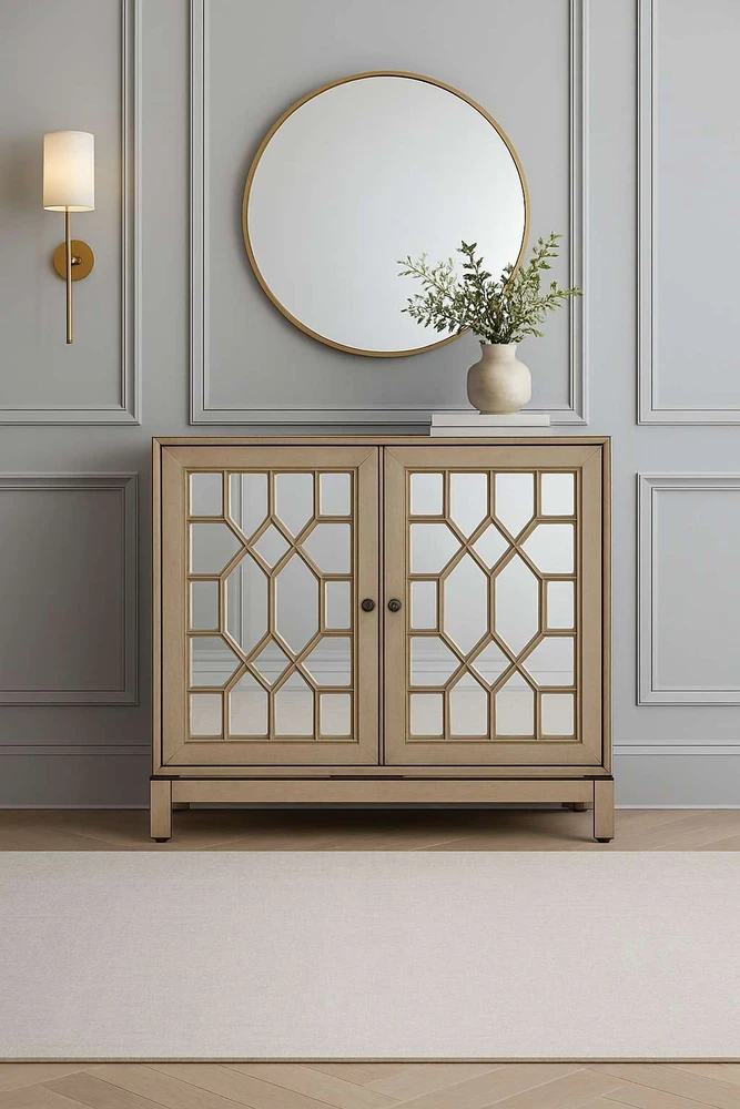Av1550-50 Komoda 2D Avola Sidabrinis Gold
