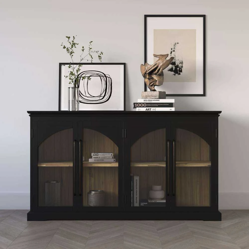 Komoda, Avola, 165 x 91,5 x 43 cm, juoda