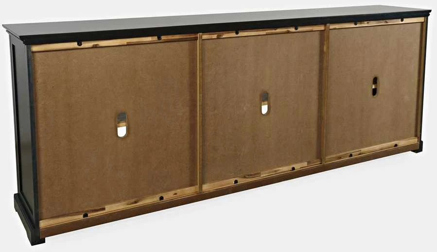 Komoda su durelėmis, Avola, 244 x 91,5 x 43 cm, juoda
