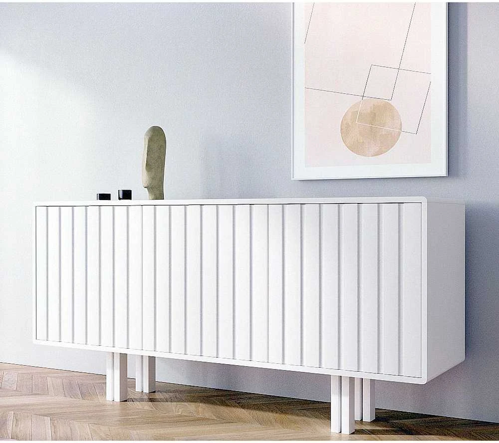 Komoda, Skandica VIGGE, 149x40 cm, Balta