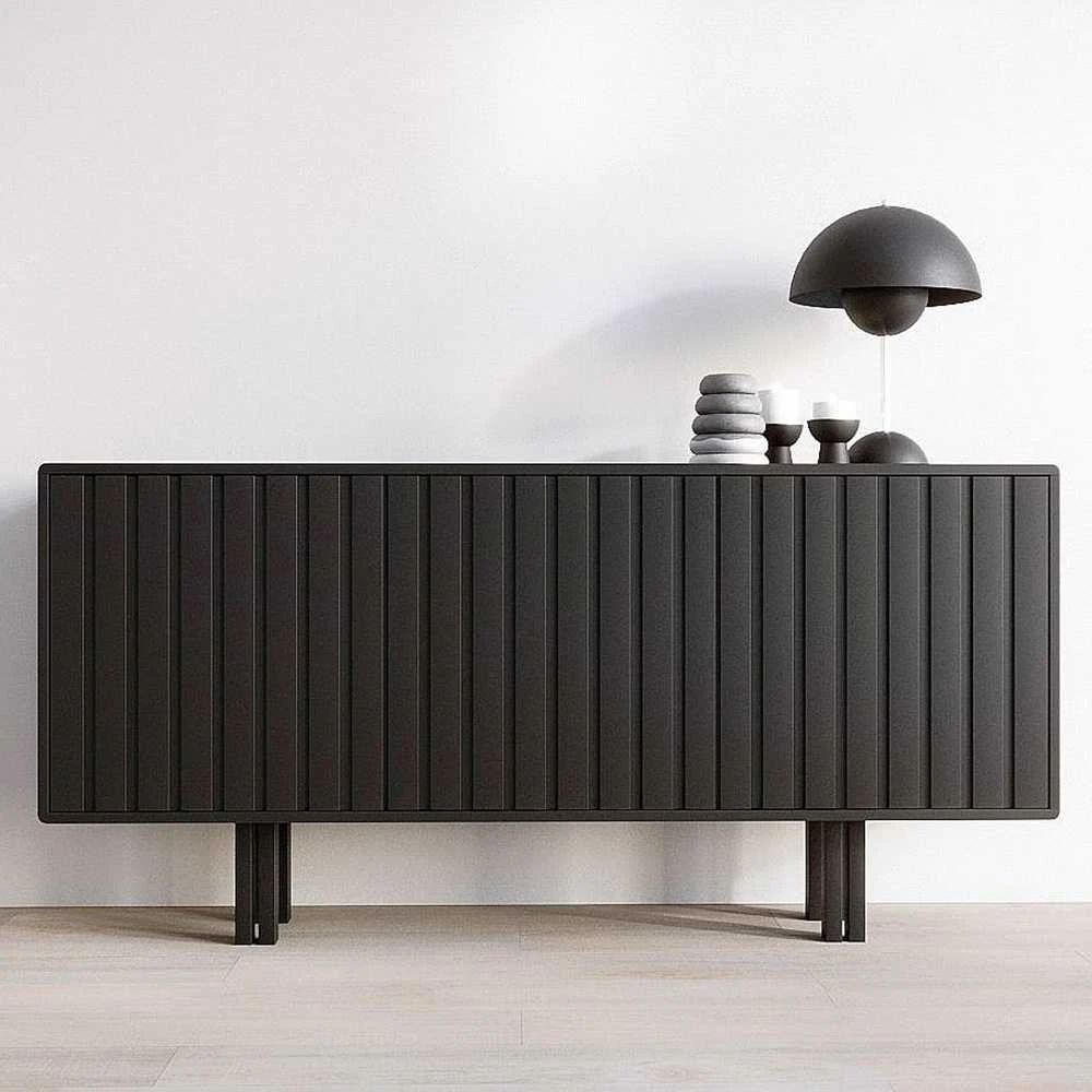 Komoda, Skandica VIGGE, 149x40 cm, Juoda