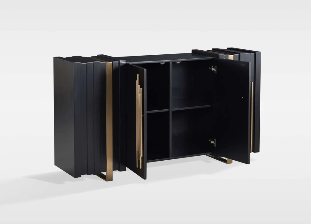 Komoda, Stilig, 160 x 90 x 40 cm, juoda