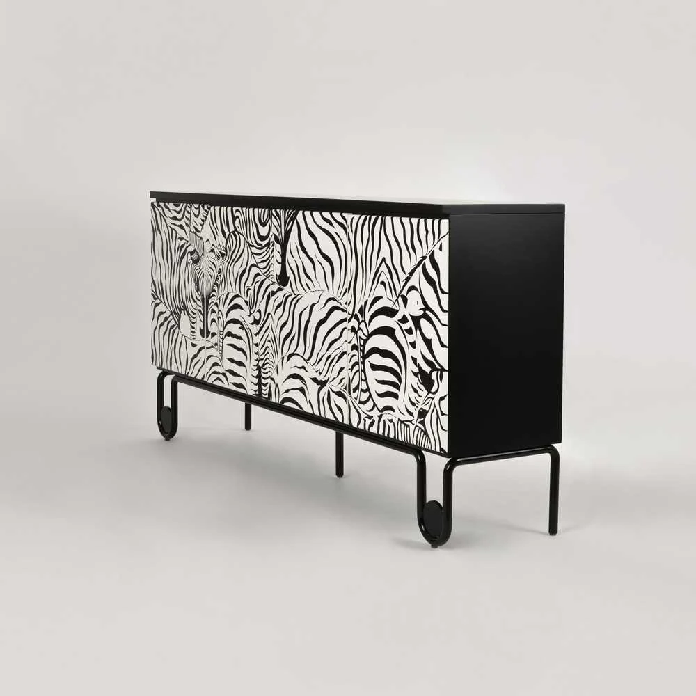 Komoda su durelėmis, Zebra, Stilig, juoda