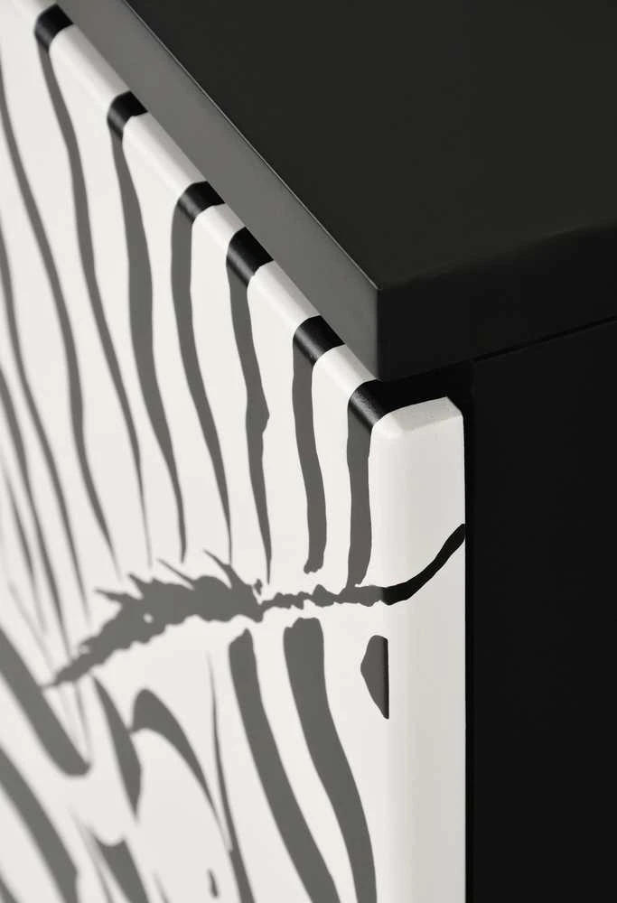 Komoda su durelėmis, Zebra, Stilig, juoda