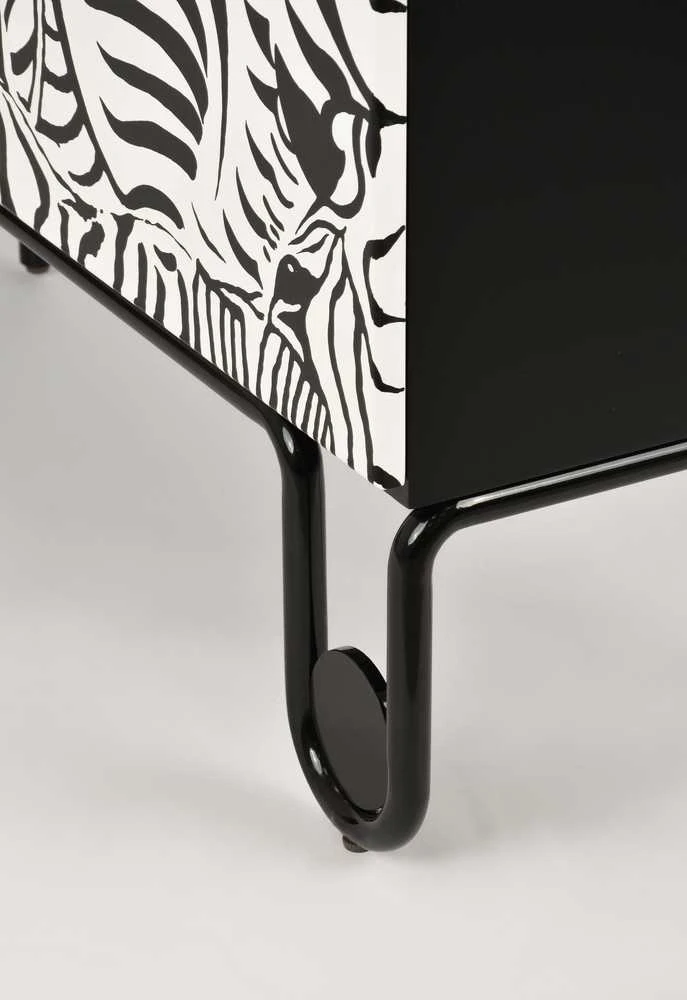 Komoda su durelėmis, Zebra, Stilig, juoda