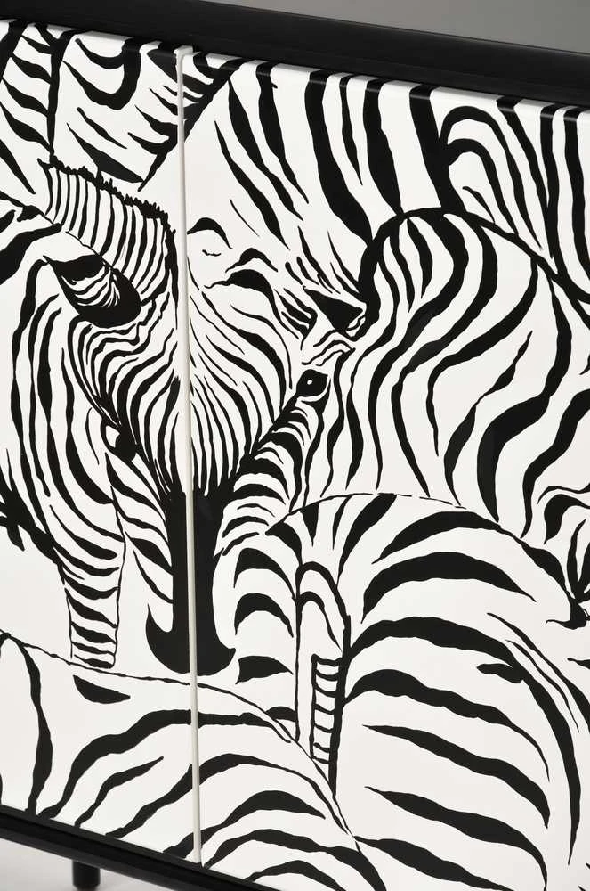 Komoda su durelėmis, Zebra, Stilig, juoda