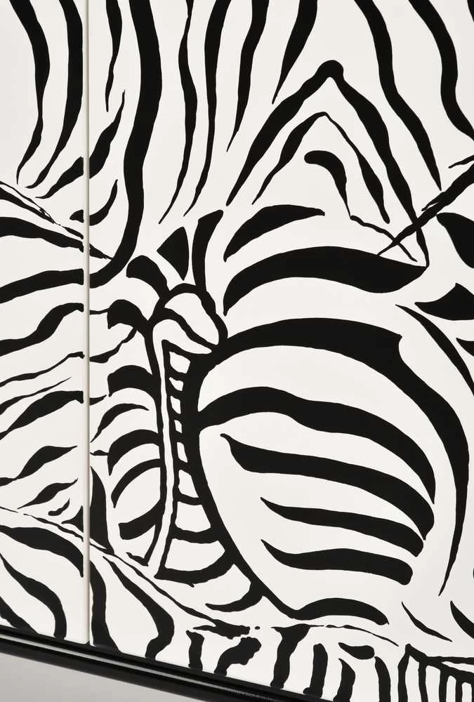 Komoda su durelėmis, Zebra, Stilig, juoda