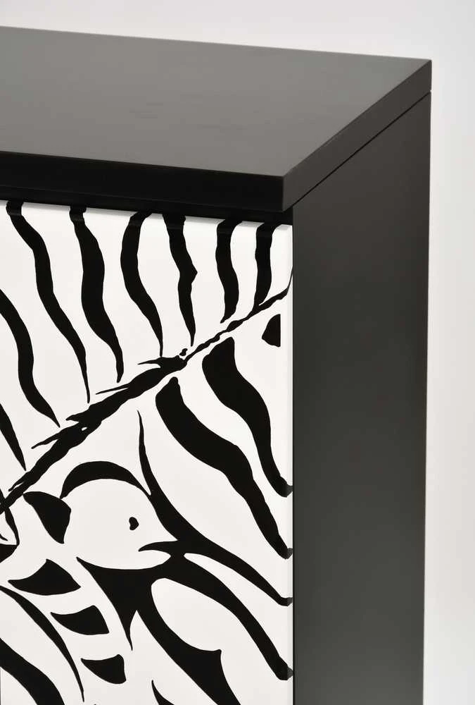 Komoda su durelėmis, Zebra, Stilig, juoda
