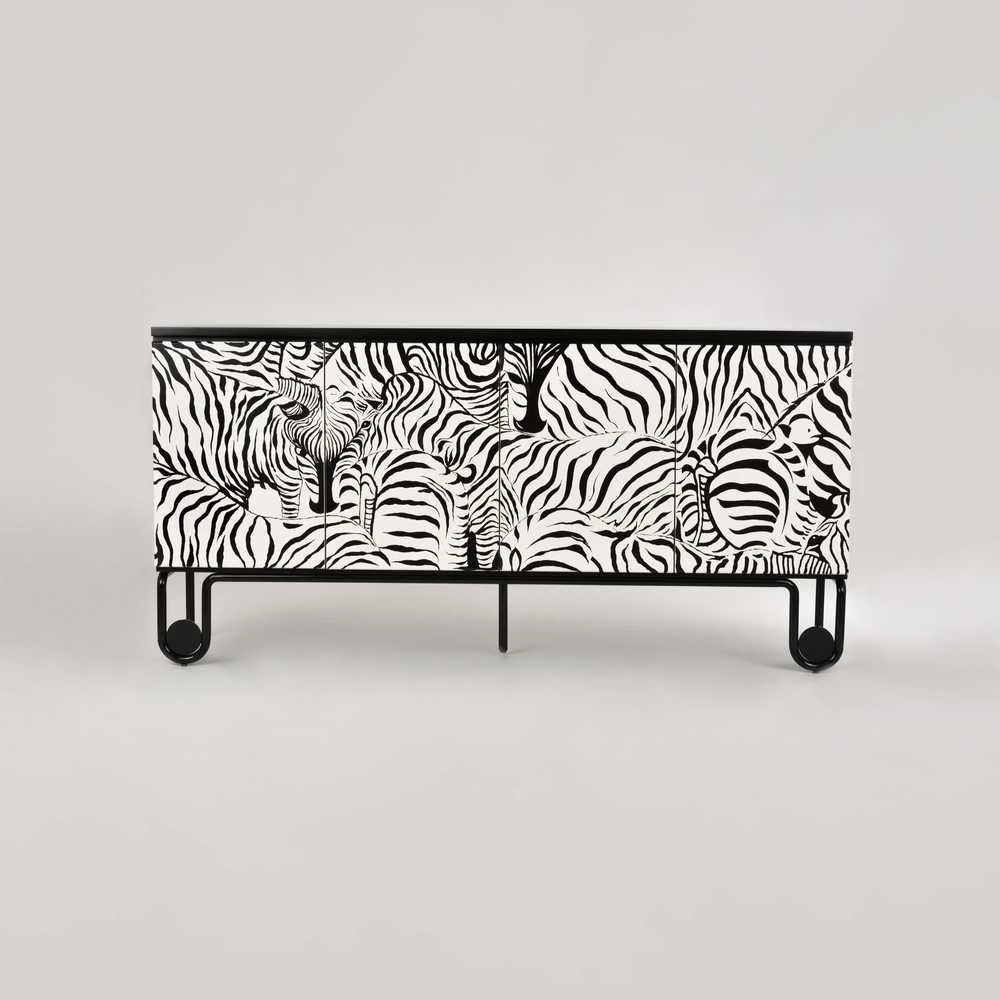 Komoda su durelėmis, Zebra, Stilig, juoda