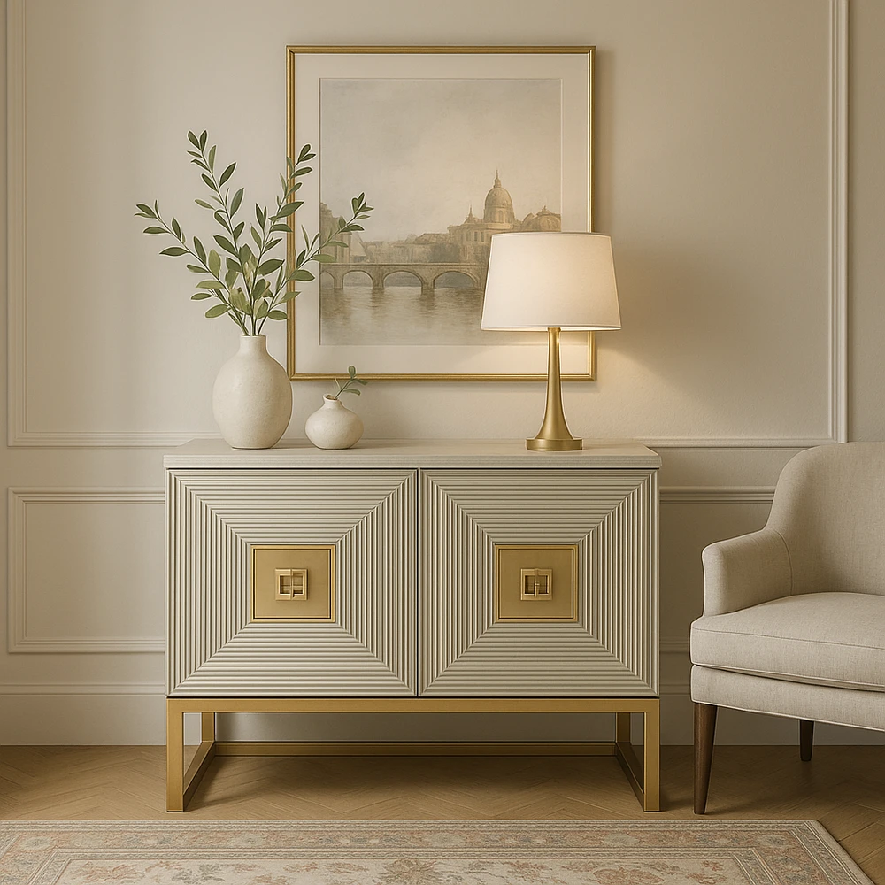 Komoda su durelėmis, Stilig, Auksinė