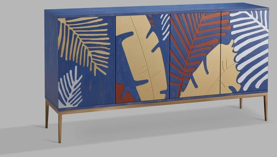Komoda su durelėmis, 160 cm, Stilig, mėlyna
