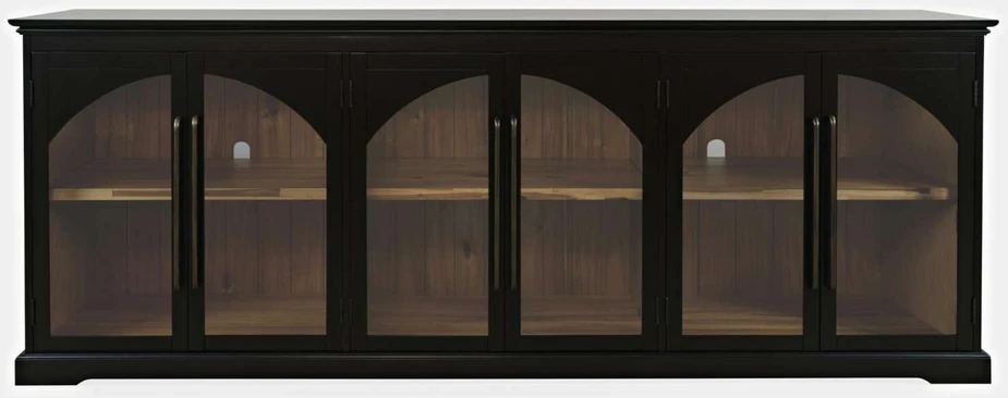 Komoda su durelėmis, Avola, 244 x 91,5 x 43 cm, juoda