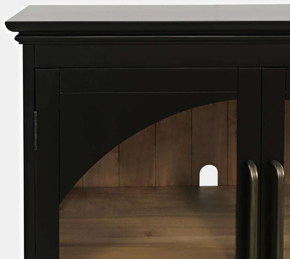 Komoda su durelėmis, Avola, 244 x 91,5 x 43 cm, juoda
