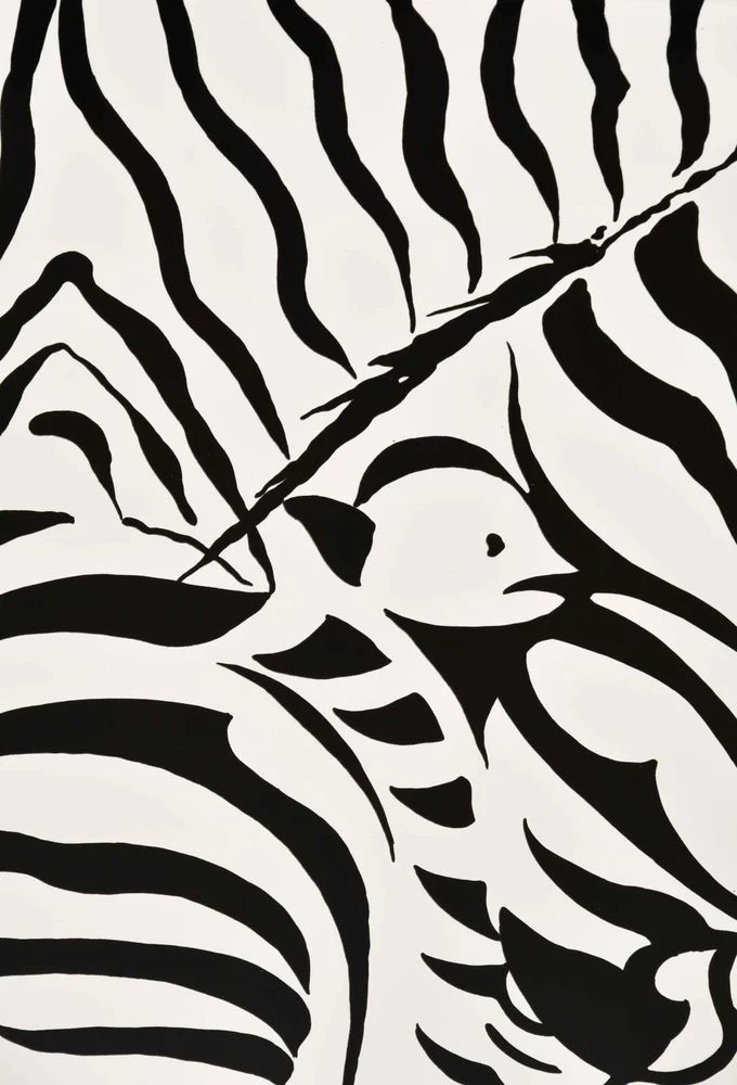 Komoda su durelėmis, Zebra, Stilig, juoda