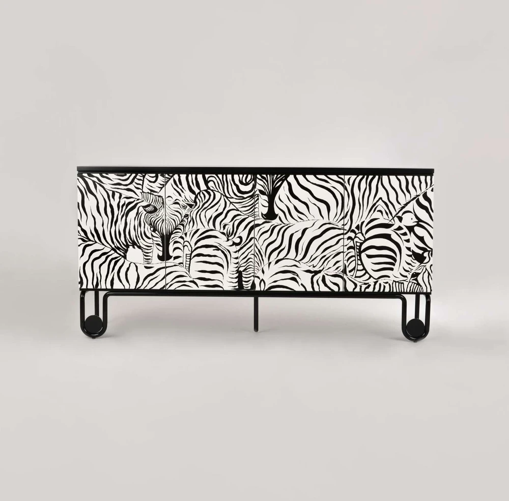 Komoda su durelėmis, Zebra, Stilig, juoda