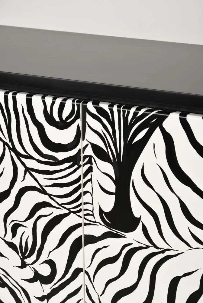 Komoda su durelėmis, Zebra, Stilig, juoda