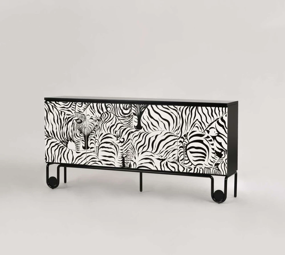 Komoda su durelėmis, Zebra, Stilig, juoda