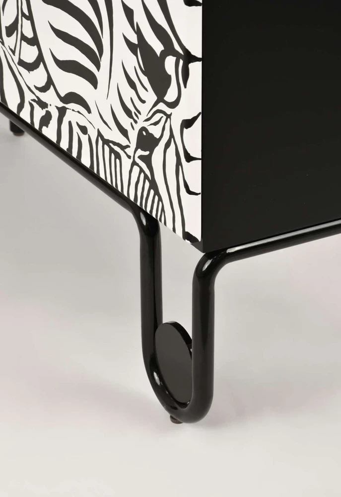 Komoda su durelėmis, Zebra, Stilig, juoda