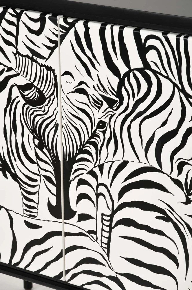 Komoda su durelėmis, Zebra, Stilig, juoda